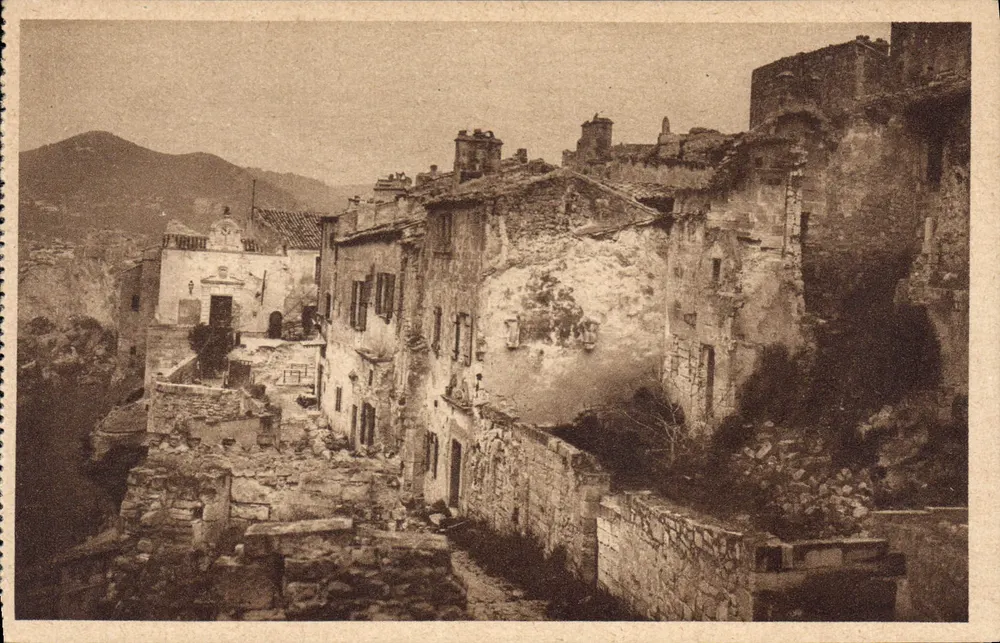 Les Baux — Rue de l'Église et Hôtel de Ville — G.-L. Arlaud, Lyon - Vorderseite