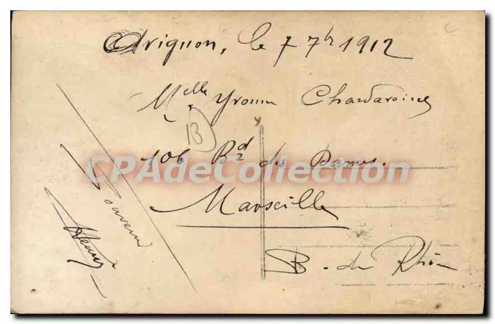 Arlésienne — Lembrança da Provência — P.H. n° 214/1 - Verso