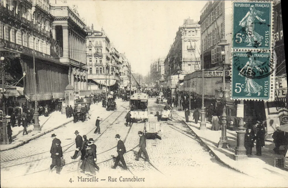 Marseille — Rue Cannebière — Wydawca nieznany, nr 4 - Awers