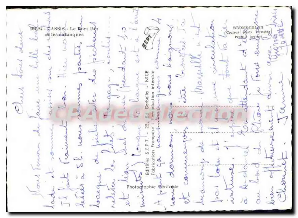 कैसिस - पोर्ट बोन और कैलान्क्स — एडिशन्स एस.ई.पी.टी. — निस - पीछे