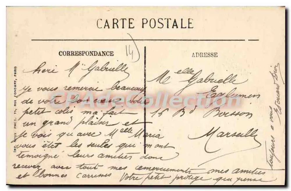 Caen — Straße Froide und Crouche von Saint-Sauveur — Edition des Nouvelles Géographiques - Rückseite
