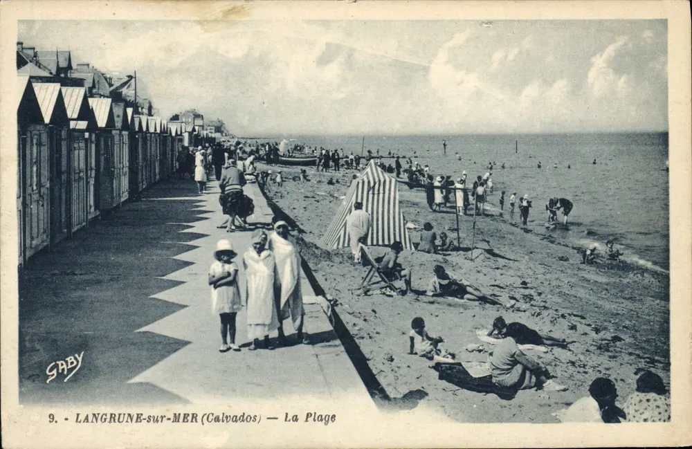 Langrune-sur-Mer (Calvados) — La Plage — Saby, n°9 - Recto