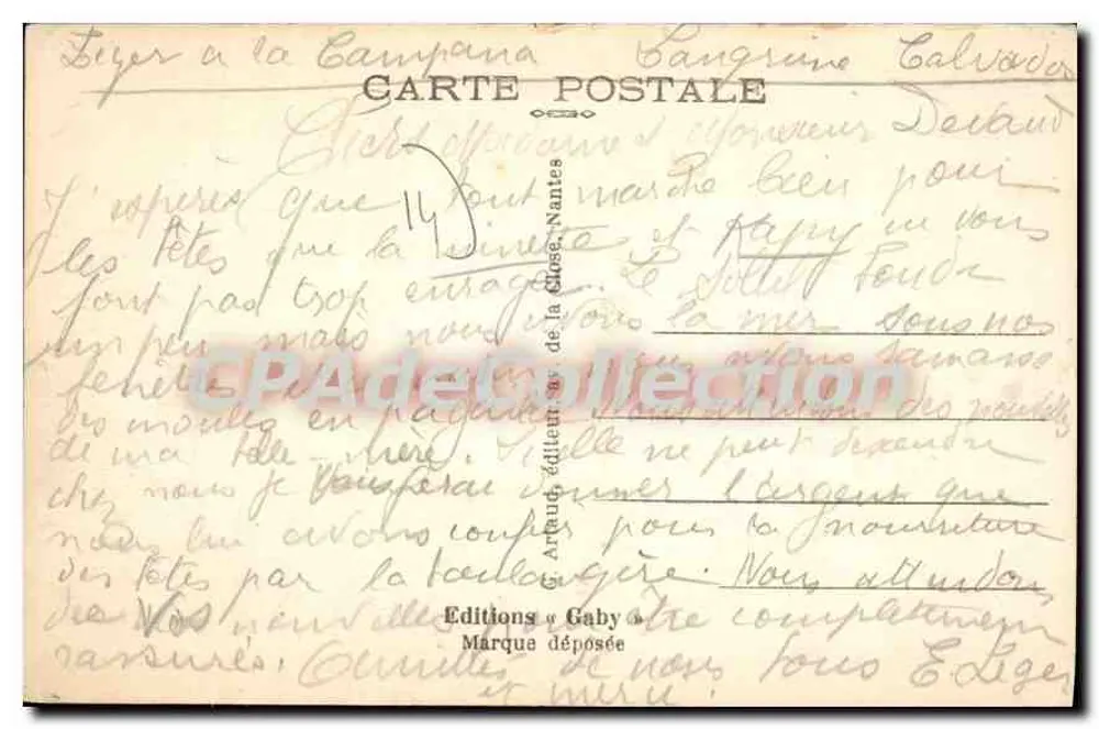 Langrune-sur-Mer (Calvados) — La Plage — Saby, n°9 - Verso