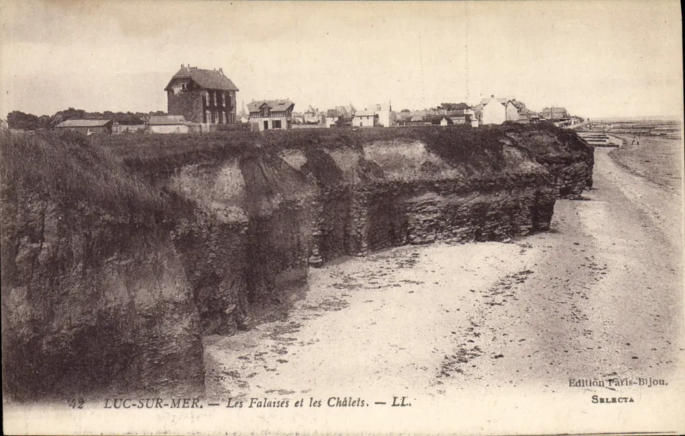Luc-sur-Mer — Les Falaises et les Châtelets — Edition Paris-Bijou, Nr. 42 - Vorderseite