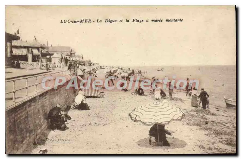 LUC-sur-MER - Die Digue und der Strand bei Ebbe — Éd. TELLIER - Vorderseite