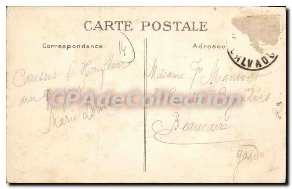 Honfleur. Der Hafen, Aufnahme vom Maire — G.F., Le Havre, n°52 - Rückseite