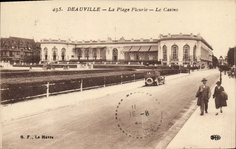 Deauville — Die blühende Strandpromenade — Das Casino — G. F., Le Havre - Vorderseite