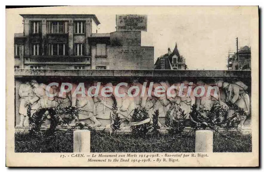 Caen — Gedenkstein für die Toten 1914-1918 — Relief von R. Bigot - Vorderseite
