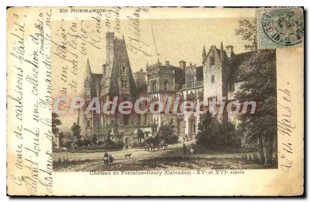Schloss Fontaine-Heury (Calvados) — 15. und 16. Jahrhundert — Künstleredition & Hochwertig - Vorderseite