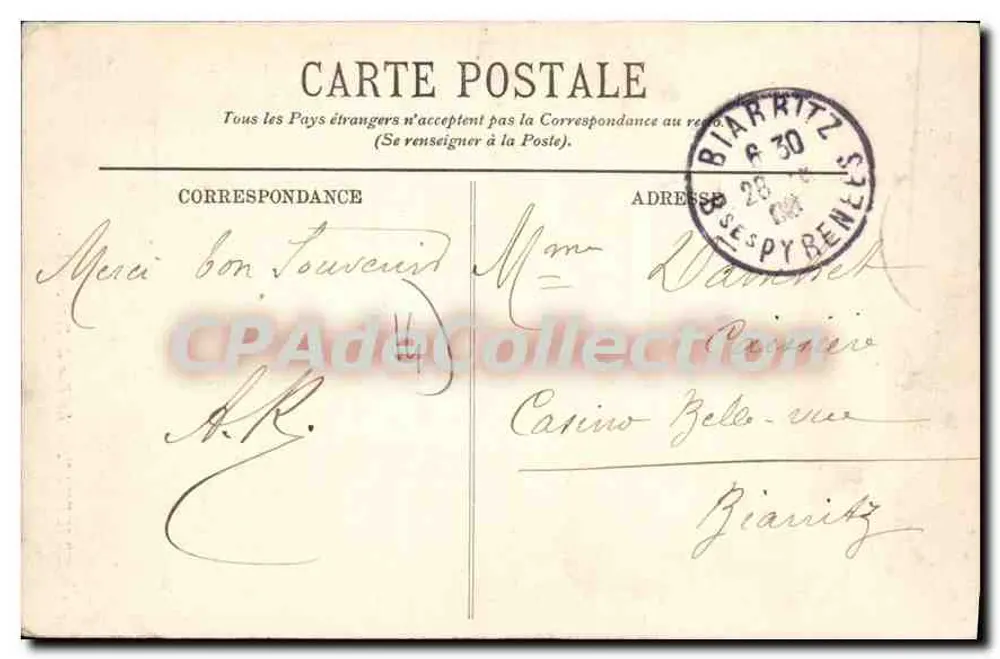 Trouville — La Rue de Paris — LL. n°163 - Achterkant