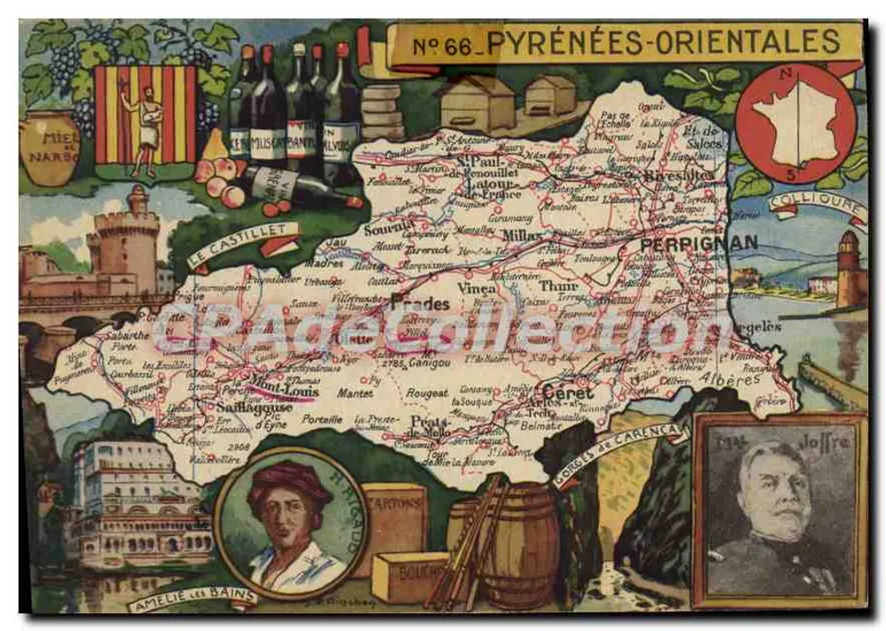 Pyrénées-Orientales — N°66 — Editora Blondella & Quigery, Paris 1906 - Frente