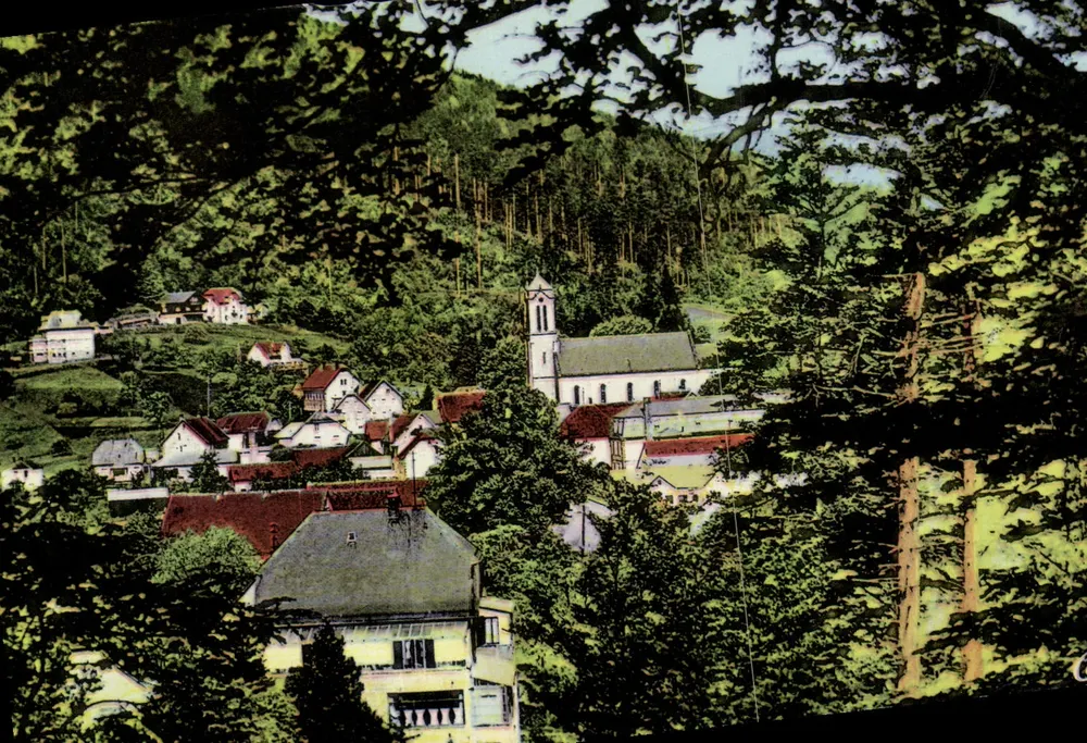 Wangenbourg — Allgemeiner Blick vom Ruin aus — (c) de Arts Photomontages - Vorderseite