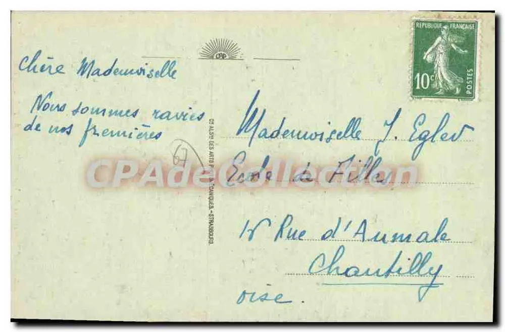 Saverne - Rathaus und Polizeibüro — CAP, Nr. 27 - Rückseite