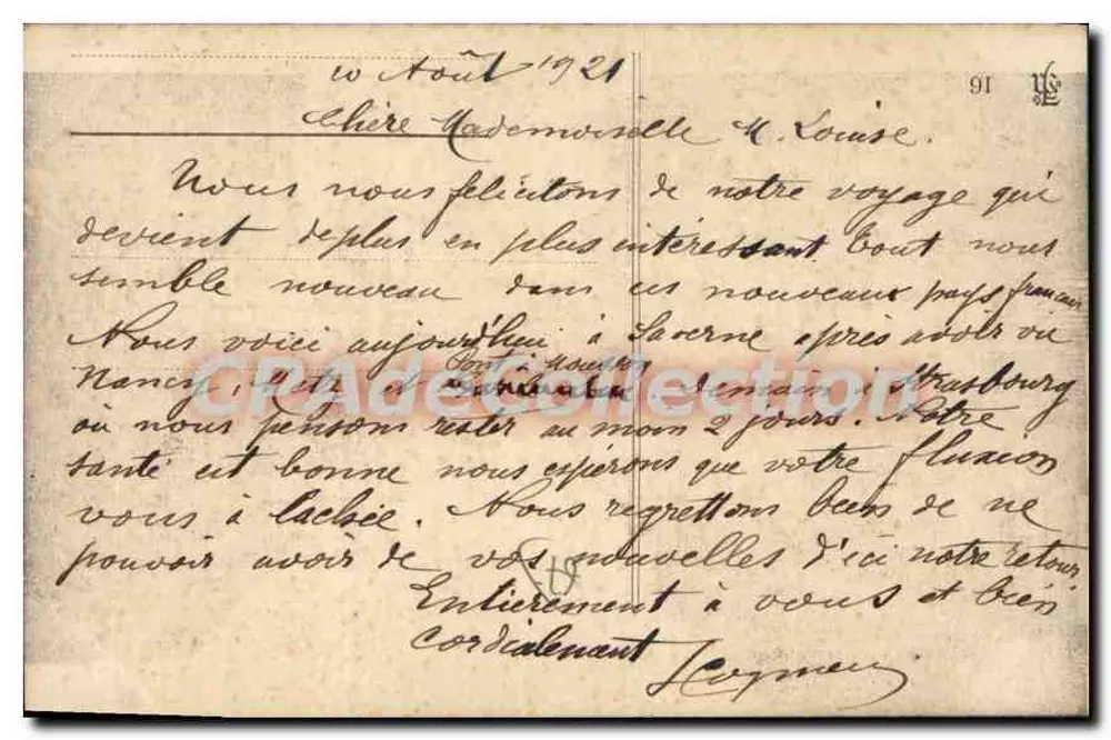 Saverne — La Zorn — widok kanału i zamek - Rewers