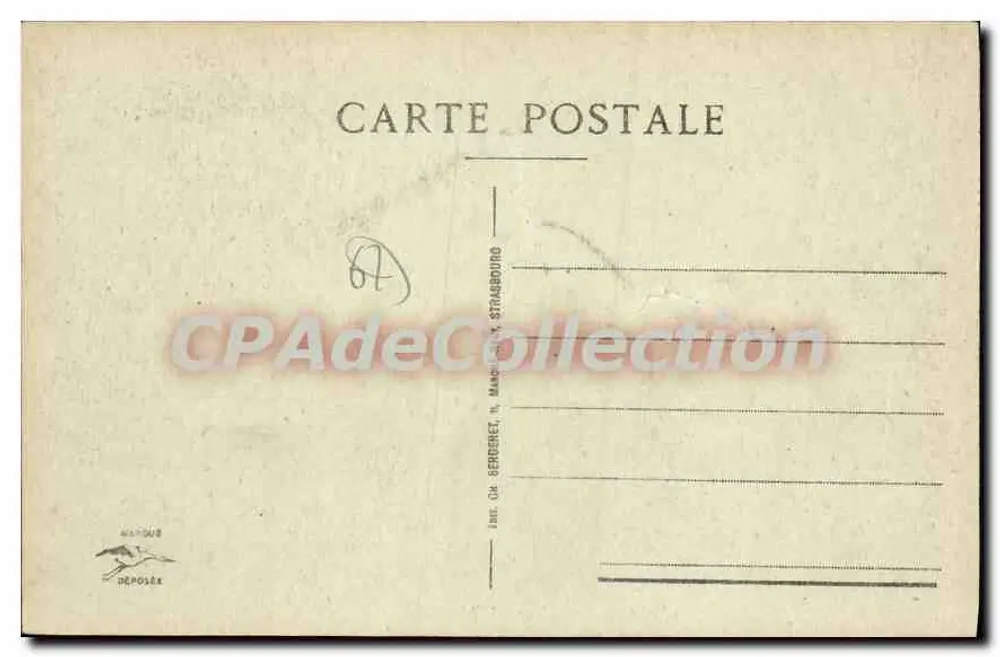 Präsidentenbesuch in Straßburg — Place Kléber — 8. Dez. 1918 — Verlag: Mathieu Bauer & Cie, Nr. 172 - Rückseite