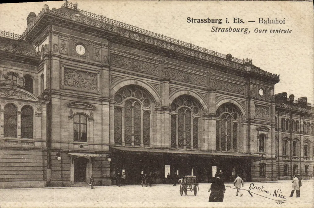 Strasbourg i. Els. — Bahnhof — Strasbourg, Hauptbahnhof - Vorderseite