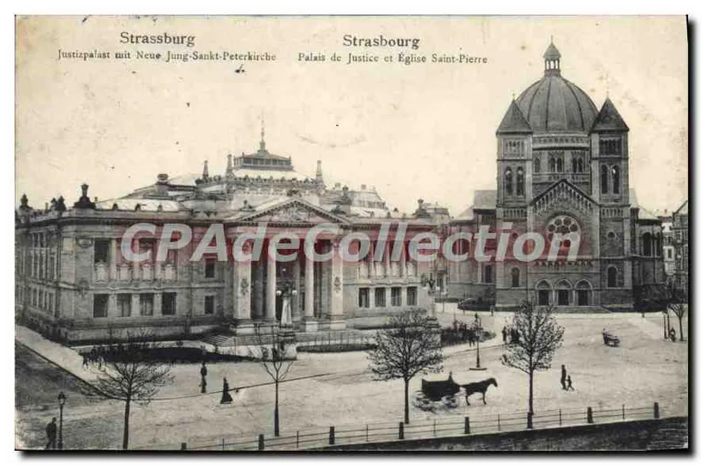 Straßburg — Palais de Justice und Église Saint-Pierre — Strasbourg Collection - Vorderseite