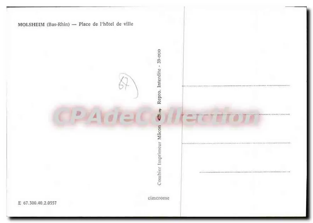 Molsheim — Ayuntamiento del siglo XVII — Editor Macon - Reverso