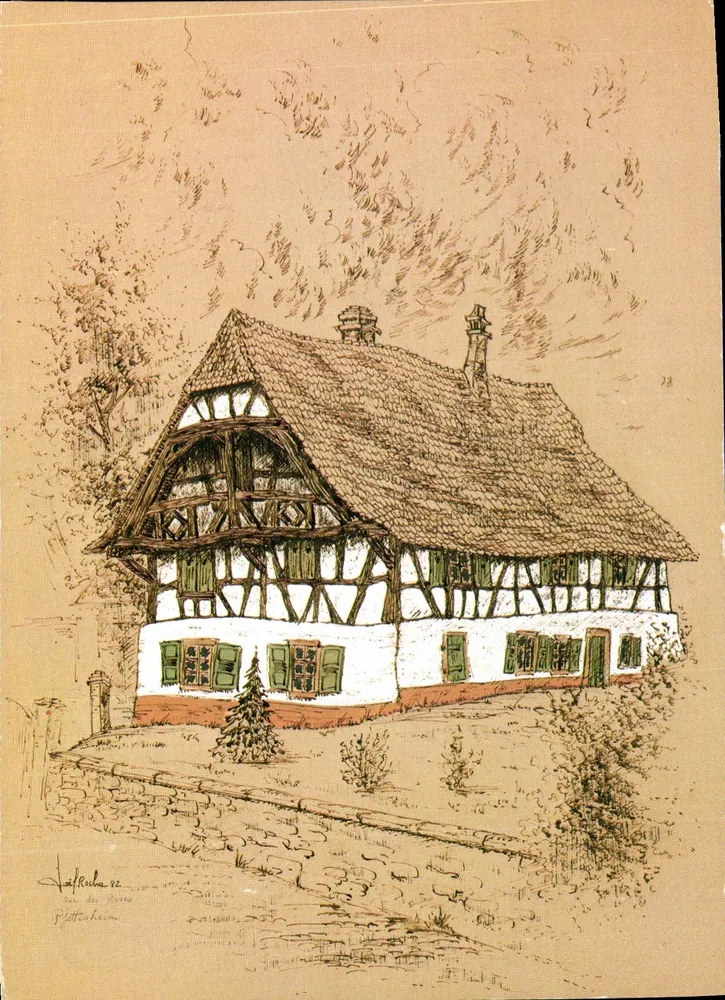 Alsatische Farm — Plettisheim, Kochersberg — Illustration von Joël Roche - Vorderseite