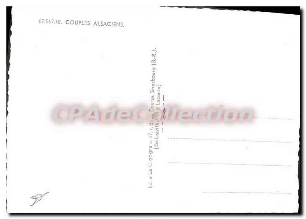 Casais alsacianos — A Cigarrinha — Edição A Cigarrinha, Estrasburgo - Verso