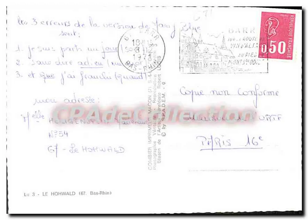 El Hohwald — Barrio de Belyedere, El Campo del Fuego, El Centro — Imprenta S.A.D.E.M. (67) B. Reno - Reverso
