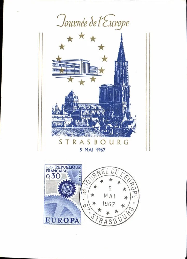 Straßburg — Europatag — philatelistische Ausgabe - Vorderseite