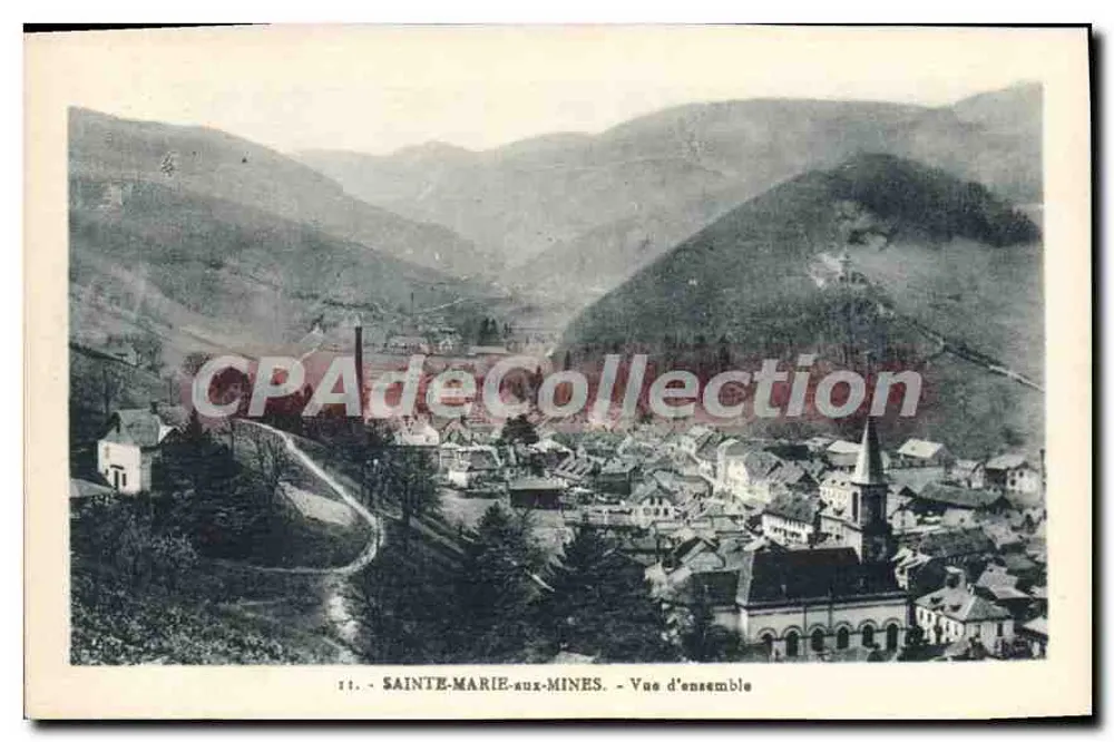 Sainte-Marie-aux-Mines — Vista geral — Carte de la Coerne, Strasbourg - Frente