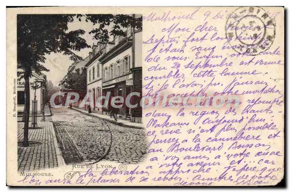 Mulhouse — Rue de Lyon — H. Gangloff, editor - Frente