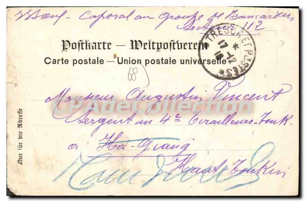 Mulhouse — Rue de Lyon — H. Gangloff, editor - Verso