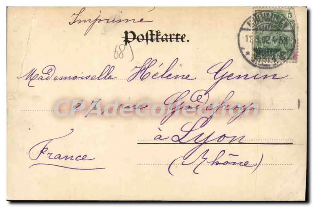 Mulhouse — Panorama — Imprime Postkarte, No. 3514 - Verso