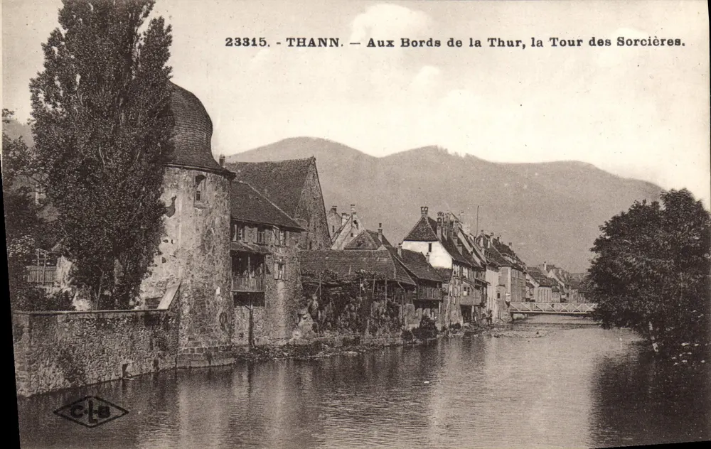 Thann — Ansicht der Ufer der Thur, die Turm der Hexen — C. Lardin, Besançon, n°23315 - Vorderseite