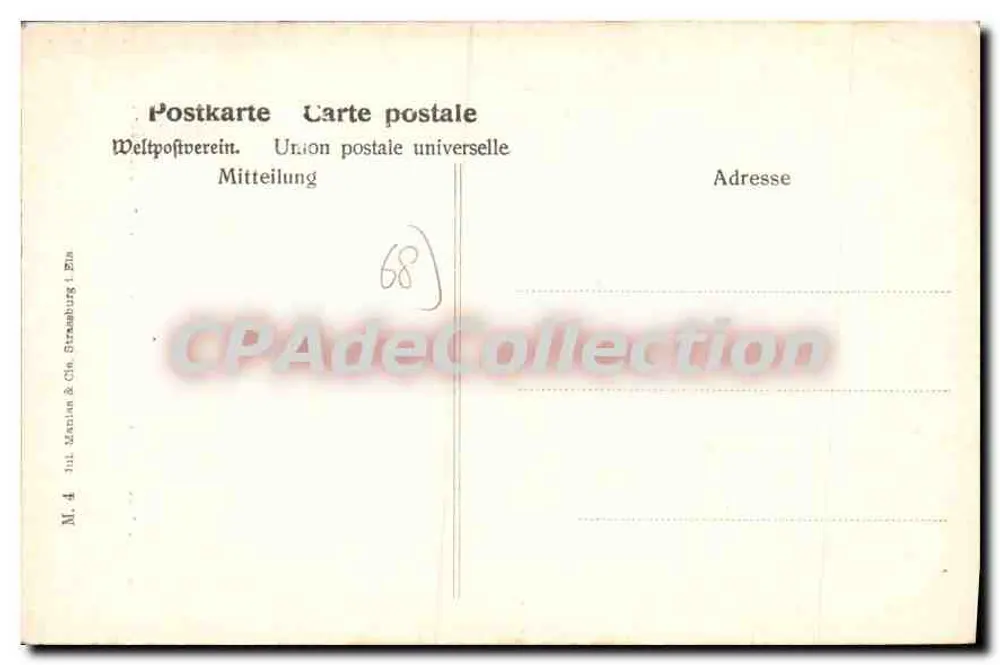 Münster - Rathaus — Hôtel-de-Ville — editor M. A. Martin & Cie, Strasbourg - Verso