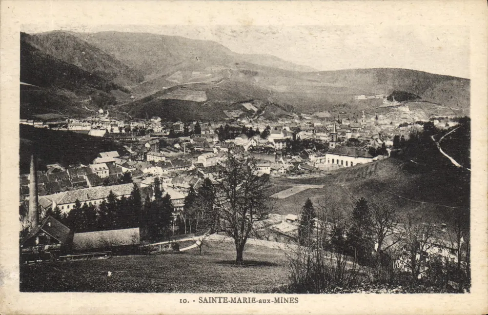 Sainte-Marie-aux-Mines — vue panoramique — éditeur inconnu, n° 10 - Recto