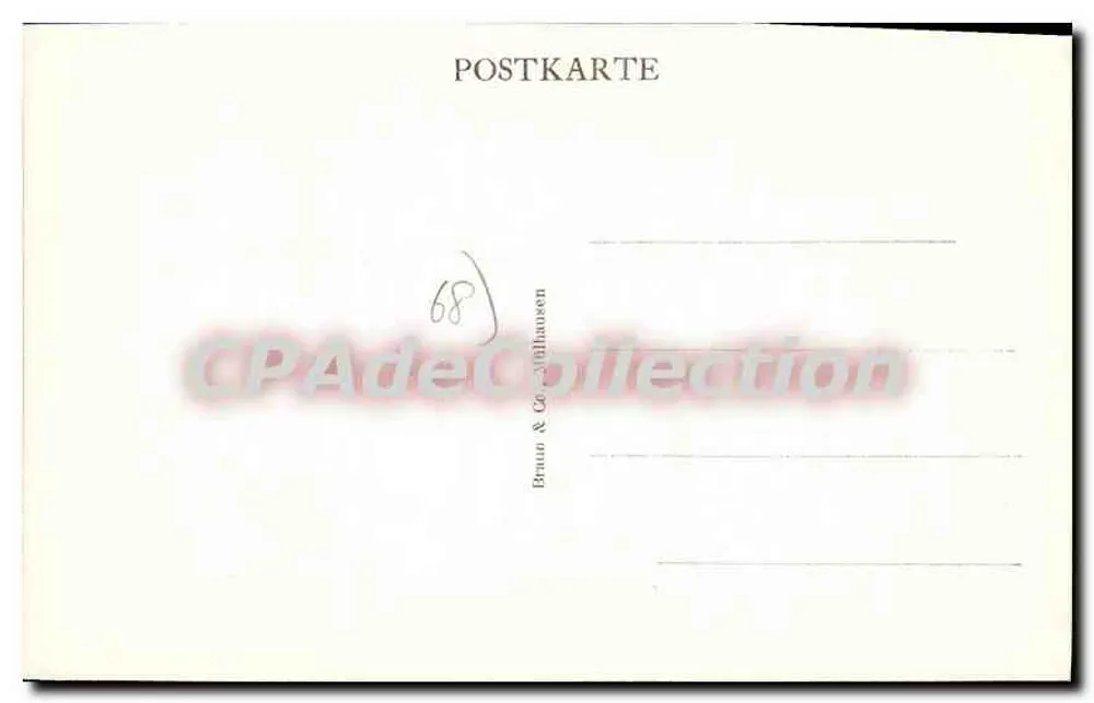 Mülhausen — Pont de canal destruído — Braun & Co. Mülhausen, n° 68 - Verso