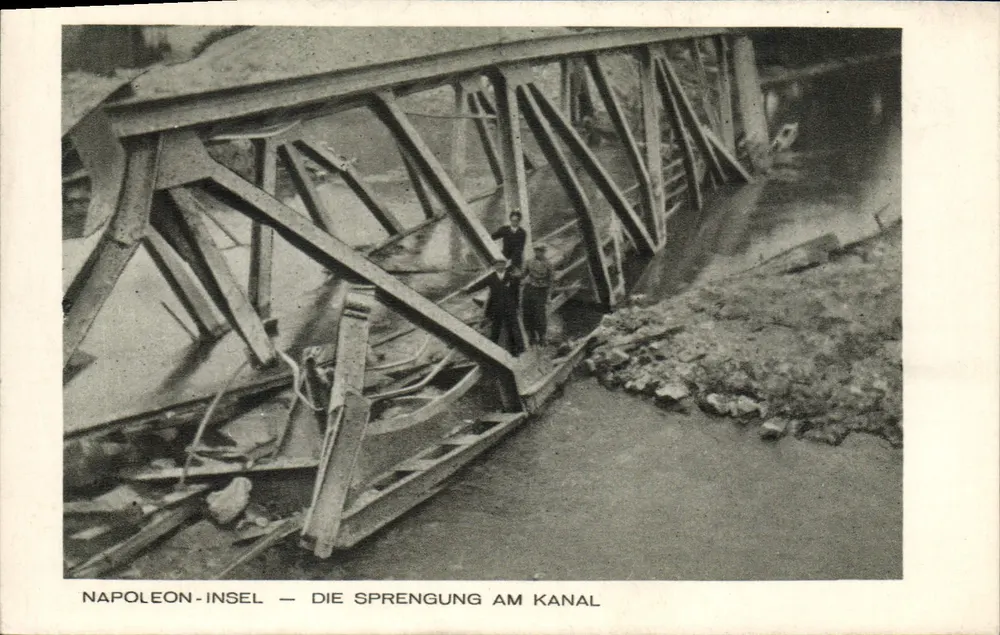 Napoleon-Insel — die Sprengung der Brücke über den Kanal - Vorderseite