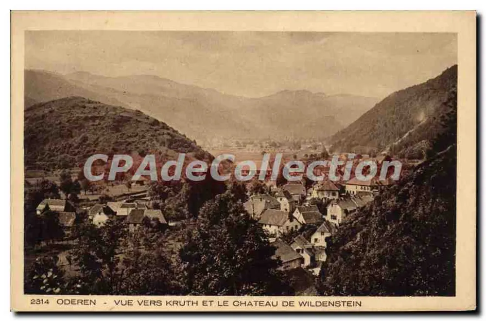 Oderen - Blick Richtung Kruth und Schloss Wildenstein — Braun & Cie, Verlag Nr. 2314 - Vorderseite