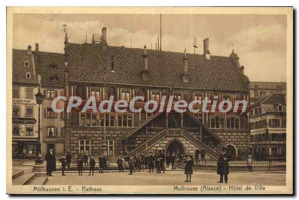 Mulhouse (Alsácia) - Palácio de Cidades — editor Yve. Seiffer, Mulhouse, n° 800 - Frente