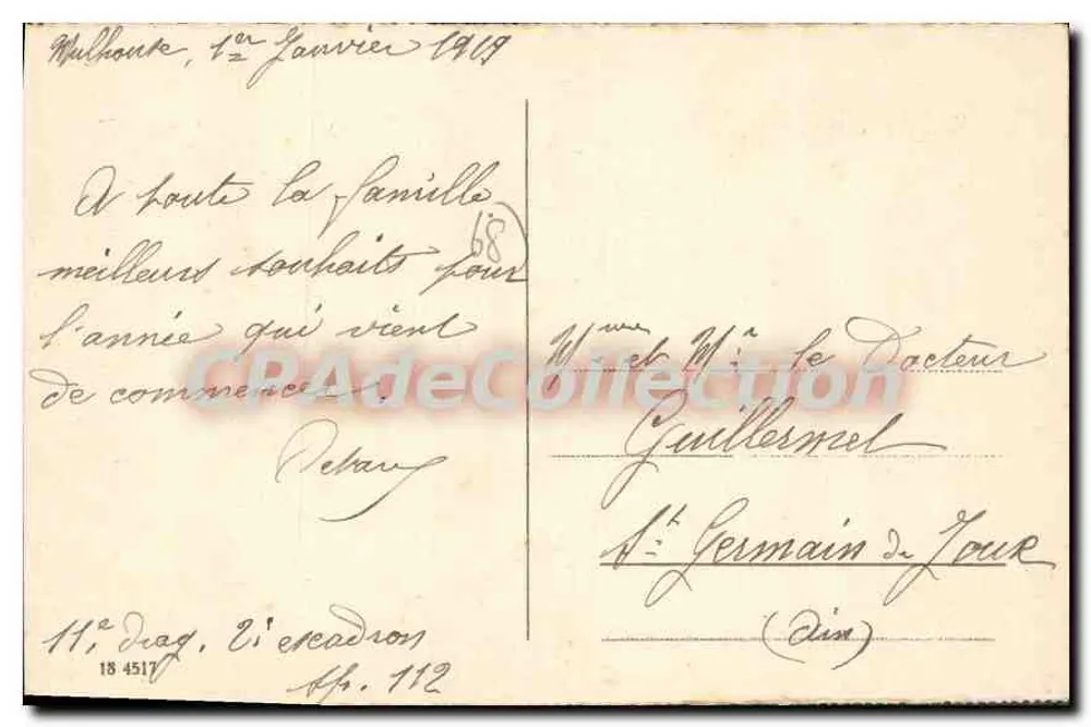 Mülhausen i. E. — Tribunal Administrativo — editor desconhecido, número de série não visível - Verso