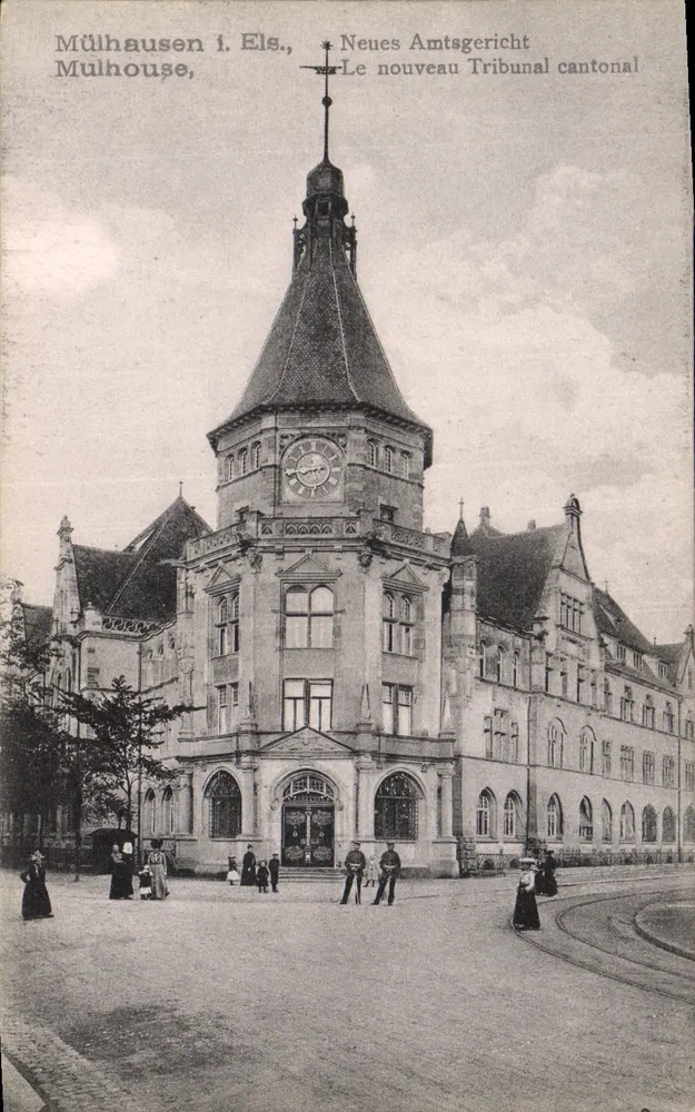 Mülhausen i. Els. — A nova sede do tribunal cantonal — CPAdéCollection - Frente