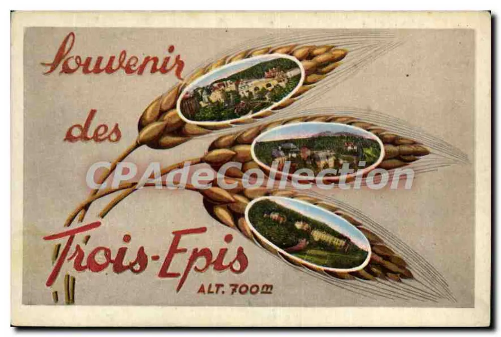 Trois-Epis — Lembrança dos Trois-Epis ALT. 700M — Sociedade das Artes Fotomecânicas - Schiltigheim - Paris - Frente