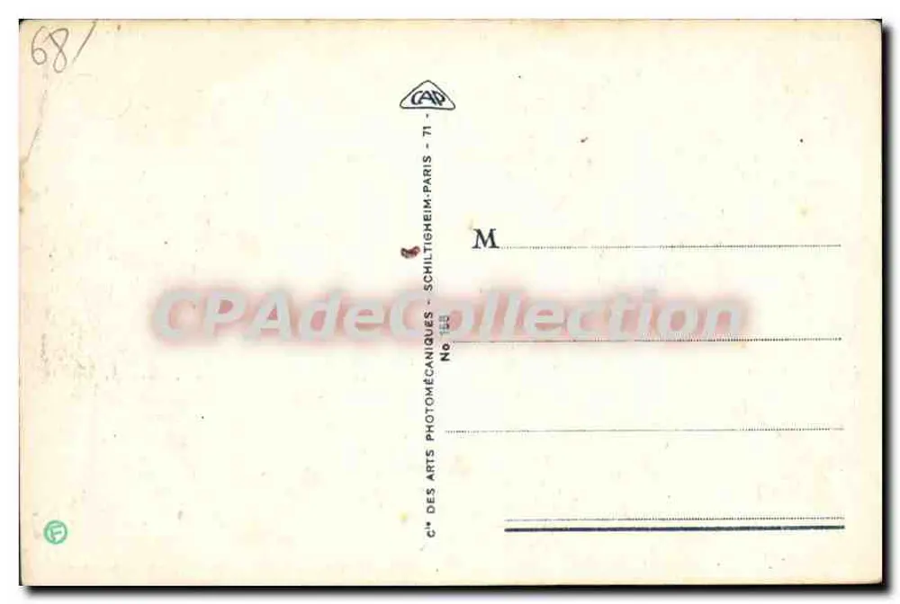 Trois-Epis — Lembrança dos Trois-Epis ALT. 700M — Sociedade das Artes Fotomecânicas - Schiltigheim - Paris - Verso