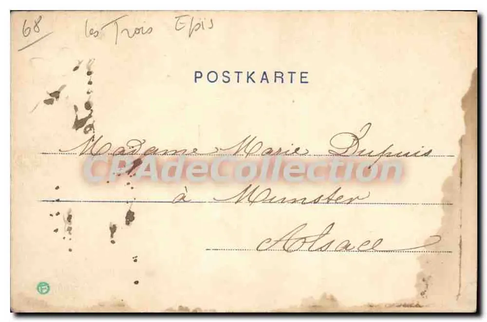 Vogesen — Drei-Aehren — Rupprechtverlag von Felix Luib, Strassburg i/E. - Verso