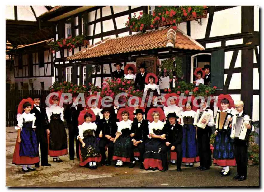 «Les Coquelicots» von GEISPOLSHEIM — Alsatianischer Volksgruppe — Druck J.E.M. Nr. 22260 - Vorderseite