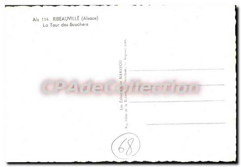 Ribeauvillé (Elsass) — Ansicht der Bouchers-Turm — Editions Marasco - Rückseite