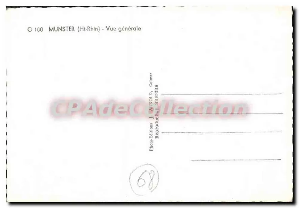 Munster (Ht-Rhin) — Vista geral — J. AXOLOLD, Colmar - Verso
