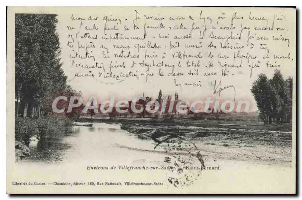 Entornos de Villefranche-sur-Saône — Saint-Bernard — Librairie du Centre, editor, 189, Rue Nationale, Villefranche-sur-Saône - Anverso