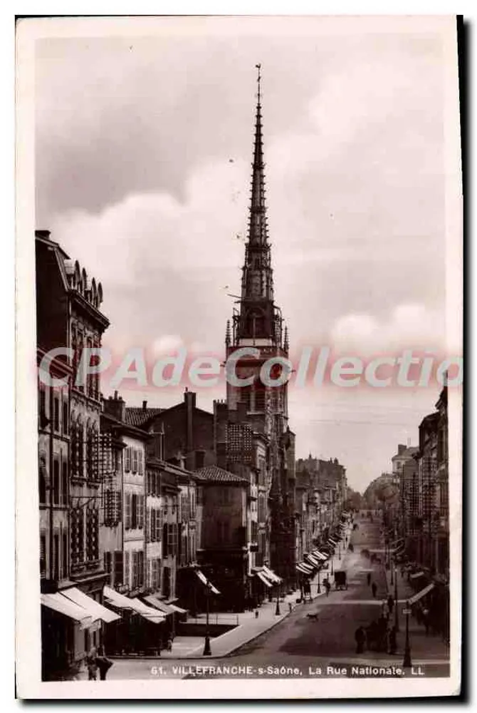 VILLEFRANCHE-s-Saône, Die Nationale Straße — Verlag LL, Nr. 61 - Vorderseite