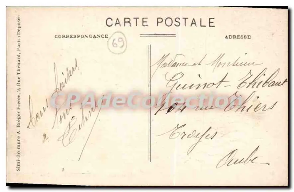 Villefranche — Square Étienne Poulet — editor não identificado - Verso