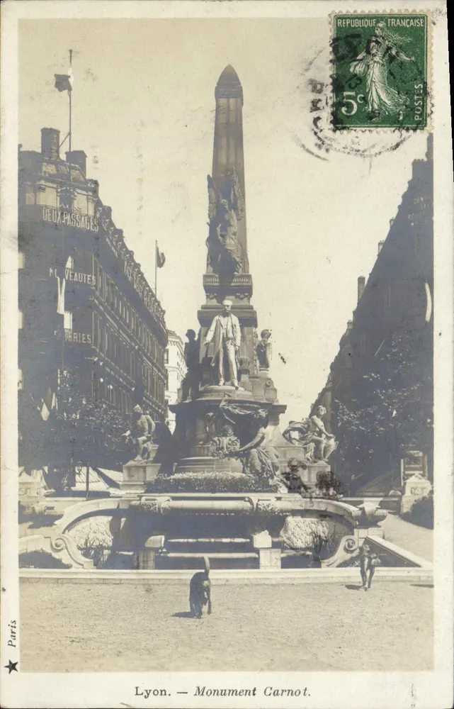 Lyon — Pomnik Carnota — Paryż, Geox Passages - Awers