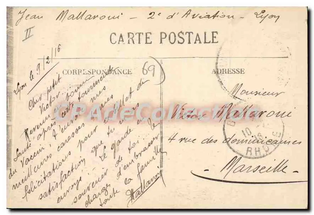 LYON — Place des Cordeliers — Carrier, uitgave van Dépôme - Achterkant